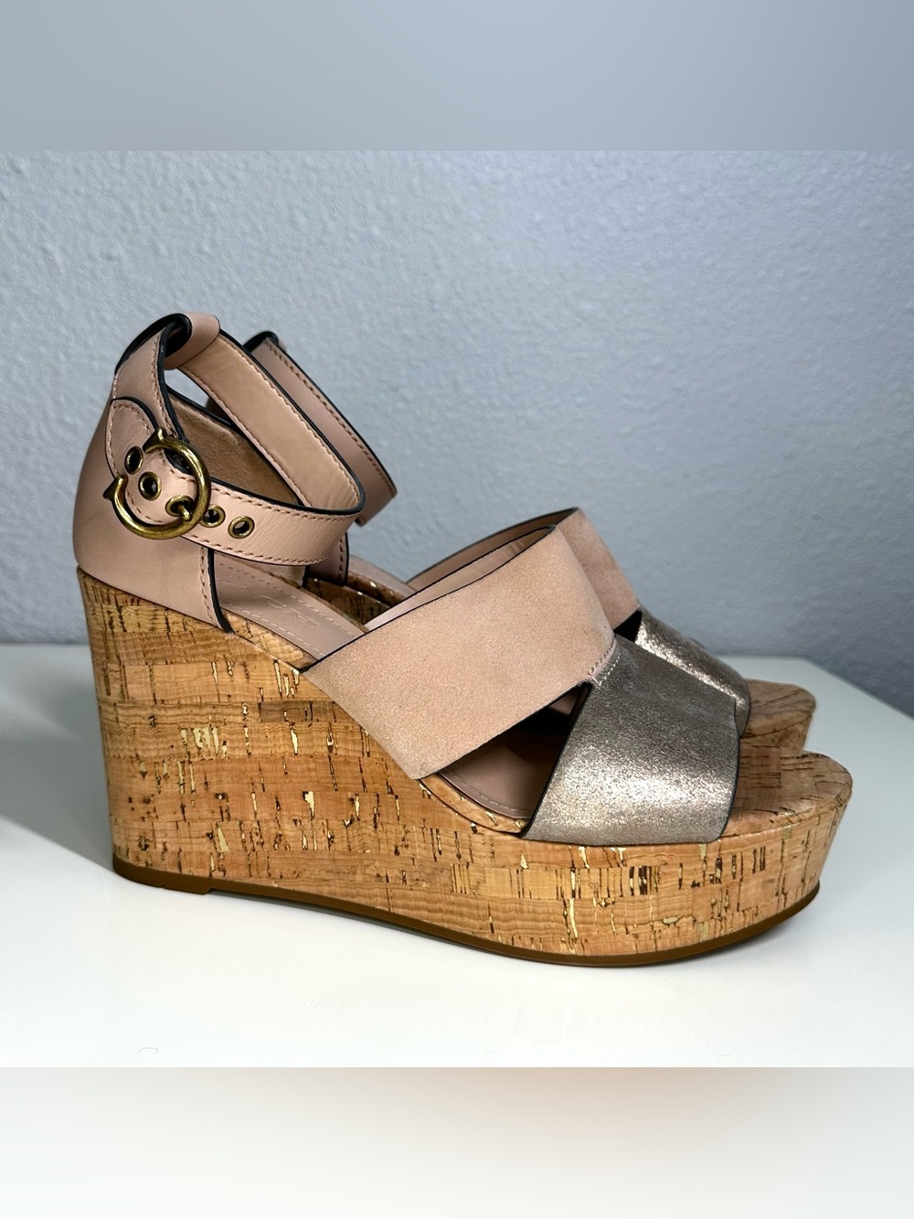 Coach Isla Cork Platform Wedge Sandals Women’s Size 10